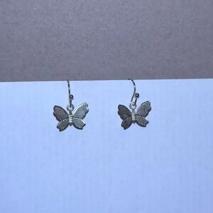 Elegant Silver Butterfly Earrings